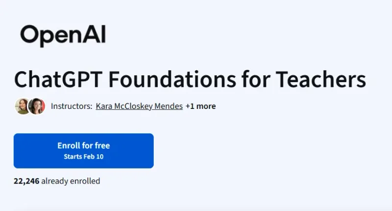 ChatGPT Foundations for Teachers course