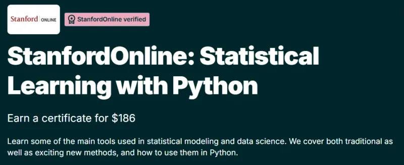 StanfordOnline: Statistical Learning with Python course