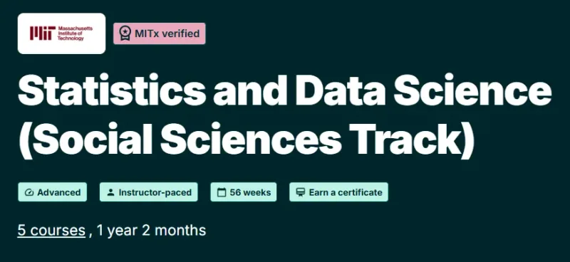 Statistics and Data Science (Social Sciences Track) course