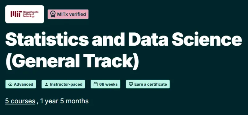 Statistics and Data Science (General Track) course