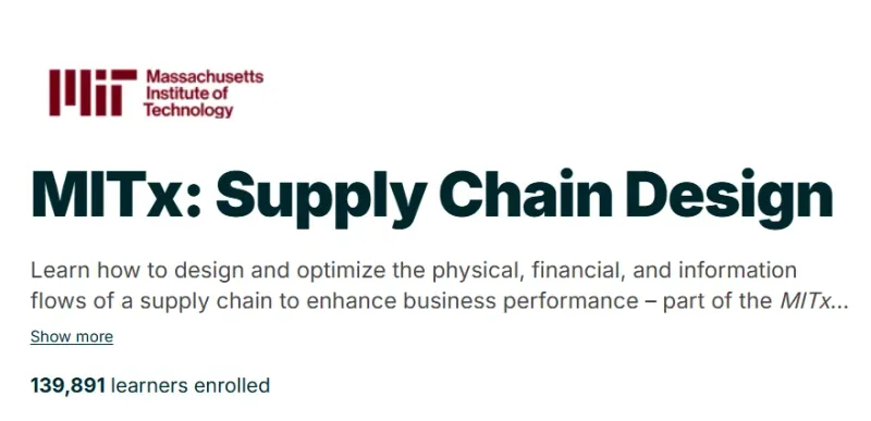 MITx: Supply Chain Design course