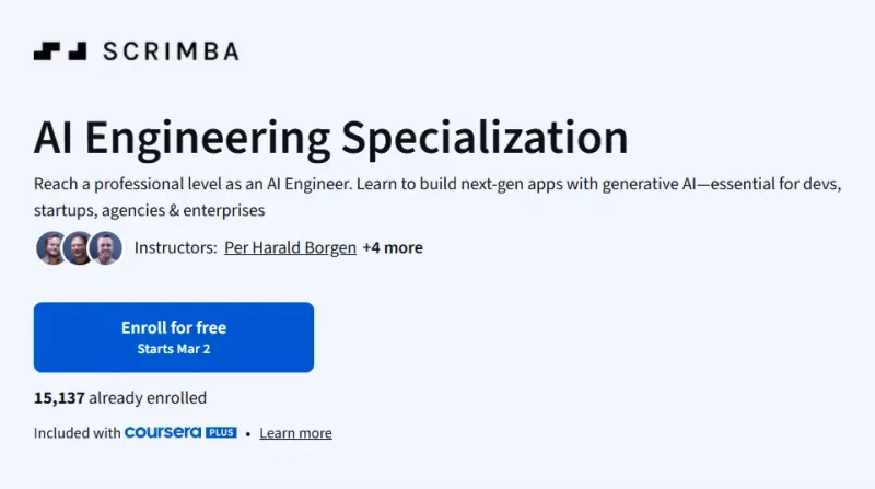 AI Engineering Specialization course